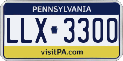 PA license plate LLX3300