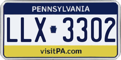 PA license plate LLX3302