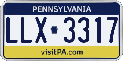 PA license plate LLX3317