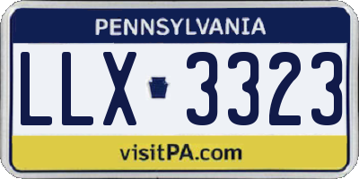 PA license plate LLX3323