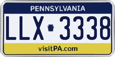 PA license plate LLX3338