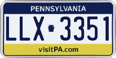 PA license plate LLX3351