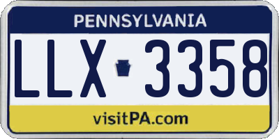 PA license plate LLX3358
