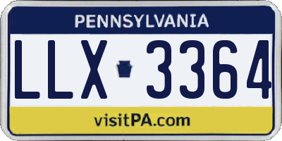 PA license plate LLX3364
