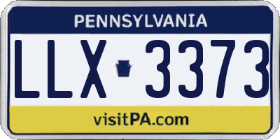 PA license plate LLX3373