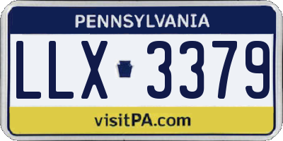 PA license plate LLX3379