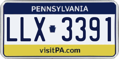 PA license plate LLX3391