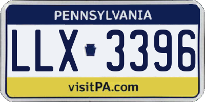 PA license plate LLX3396