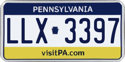 PA license plate LLX3397