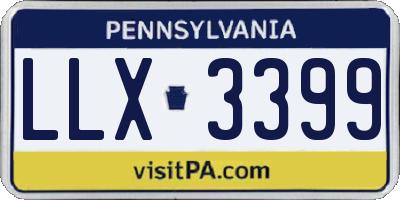 PA license plate LLX3399