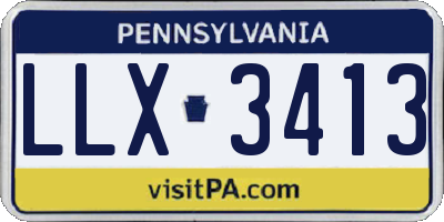 PA license plate LLX3413