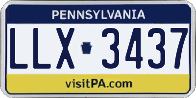 PA license plate LLX3437