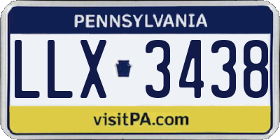PA license plate LLX3438