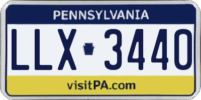 PA license plate LLX3440