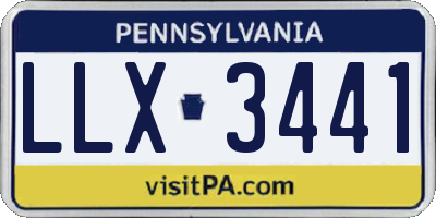 PA license plate LLX3441