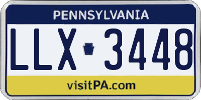 PA license plate LLX3448