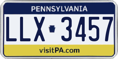 PA license plate LLX3457
