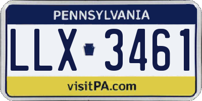 PA license plate LLX3461