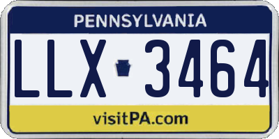 PA license plate LLX3464