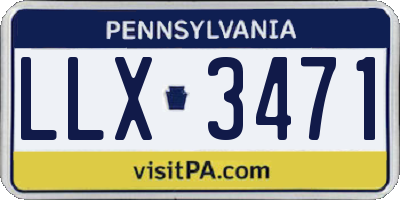 PA license plate LLX3471