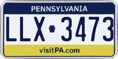 PA license plate LLX3473