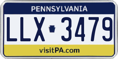 PA license plate LLX3479