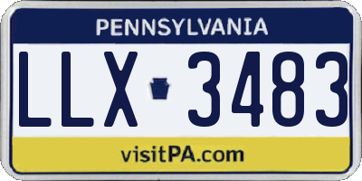 PA license plate LLX3483