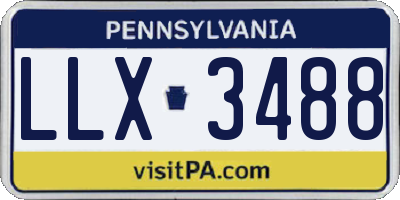 PA license plate LLX3488
