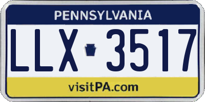 PA license plate LLX3517