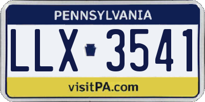 PA license plate LLX3541