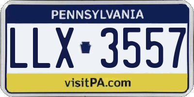 PA license plate LLX3557