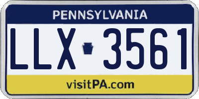 PA license plate LLX3561