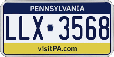 PA license plate LLX3568