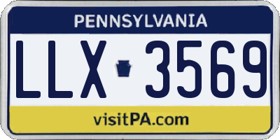 PA license plate LLX3569