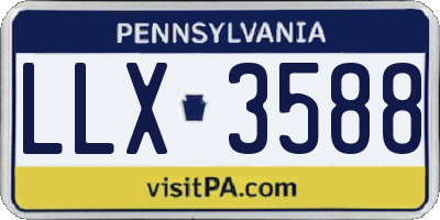 PA license plate LLX3588