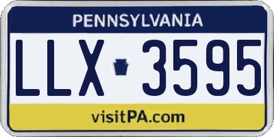 PA license plate LLX3595