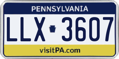 PA license plate LLX3607