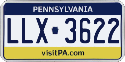 PA license plate LLX3622