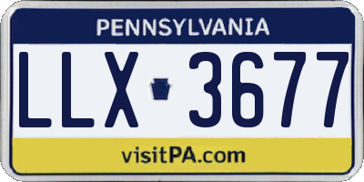 PA license plate LLX3677