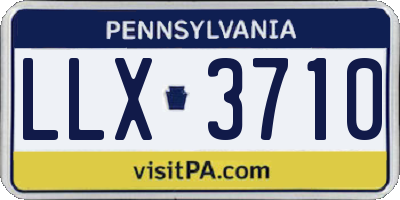 PA license plate LLX3710