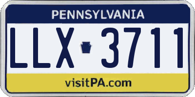 PA license plate LLX3711