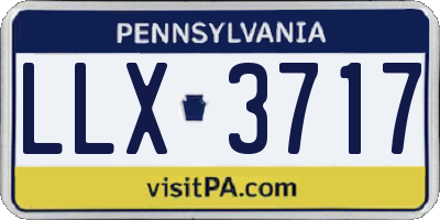 PA license plate LLX3717
