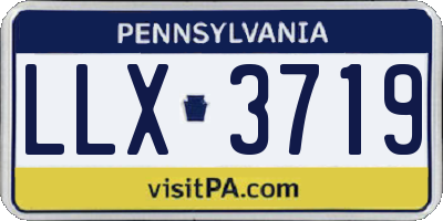 PA license plate LLX3719