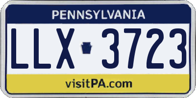 PA license plate LLX3723