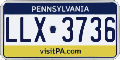 PA license plate LLX3736