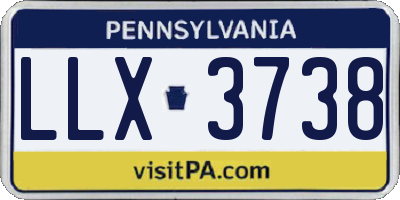 PA license plate LLX3738