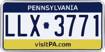 PA license plate LLX3771