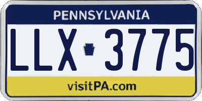 PA license plate LLX3775
