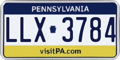 PA license plate LLX3784