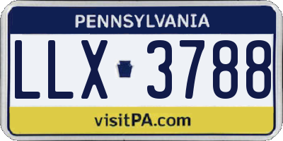 PA license plate LLX3788